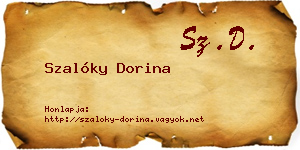 Szalóky Dorina névjegykártya